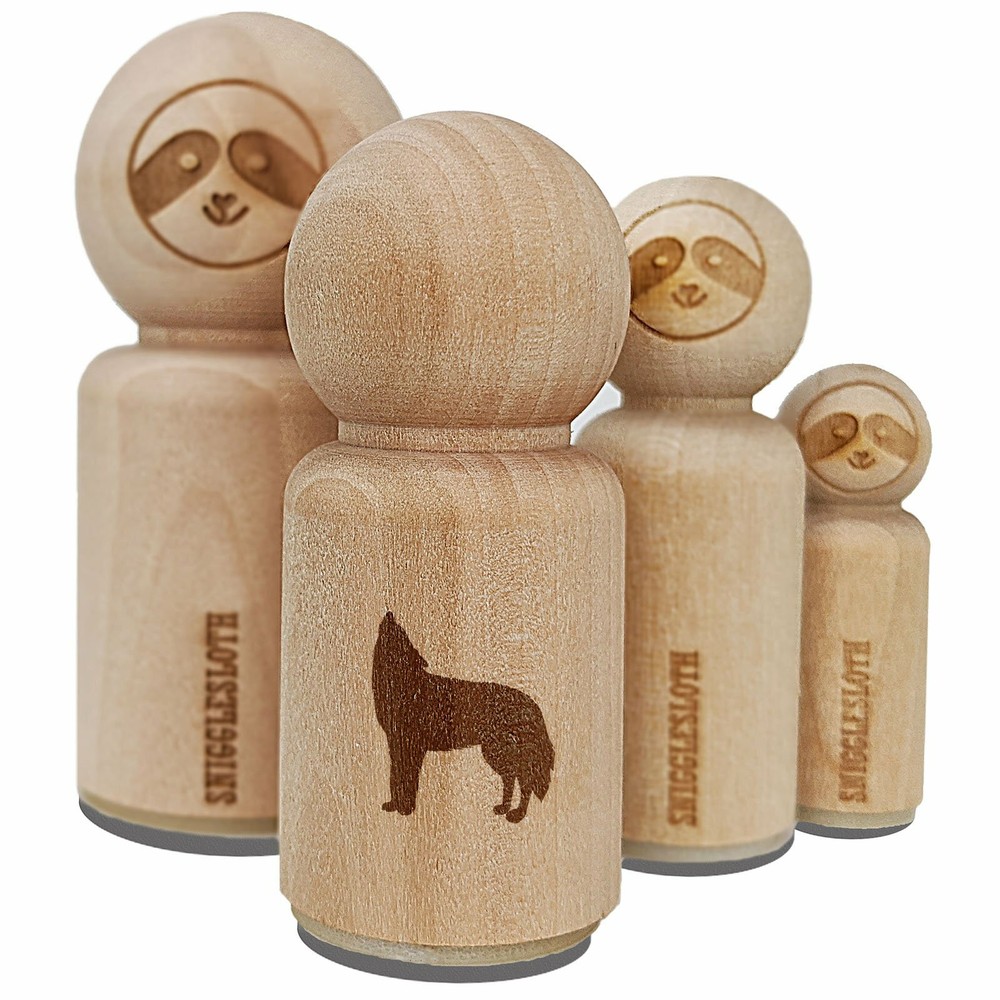 Howling Wolf Solid Rubber Stamp for Stamping Crafting Planners
