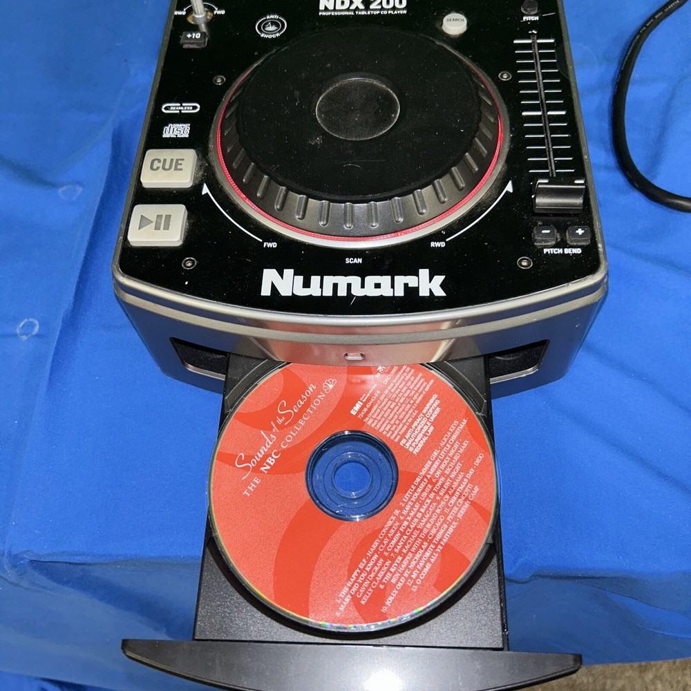 Numark DJ NDX200 Professional Tabletop CD Player Mix Loop AS-IS