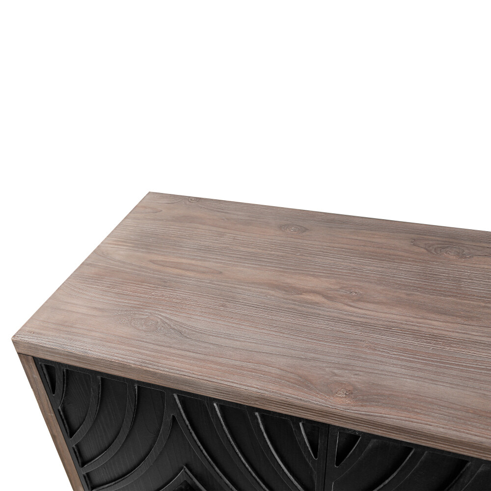 Kitchen Storage Cabinet Sideboard Buffet Cabinet with Solid Wood Legs
