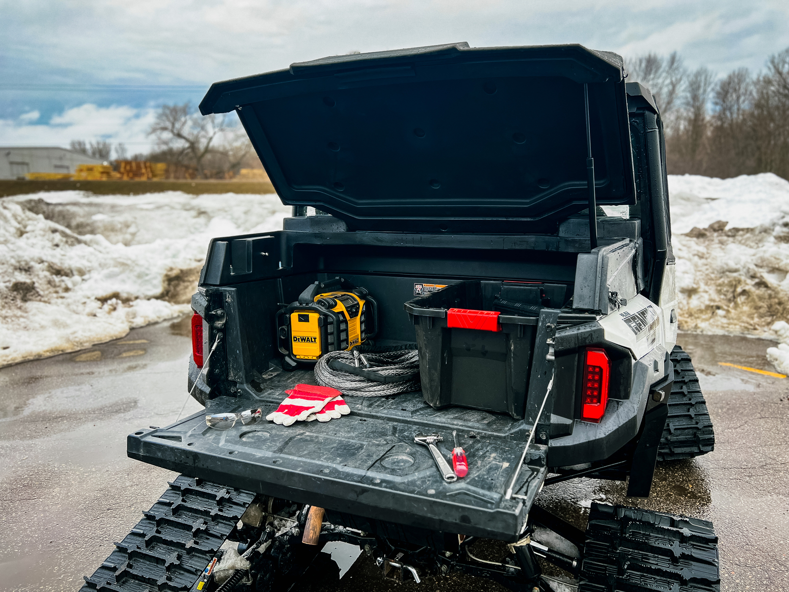 MotoAlliance HIGHLANDS UTV Rear Storage Cargo Bed Box - Polaris General