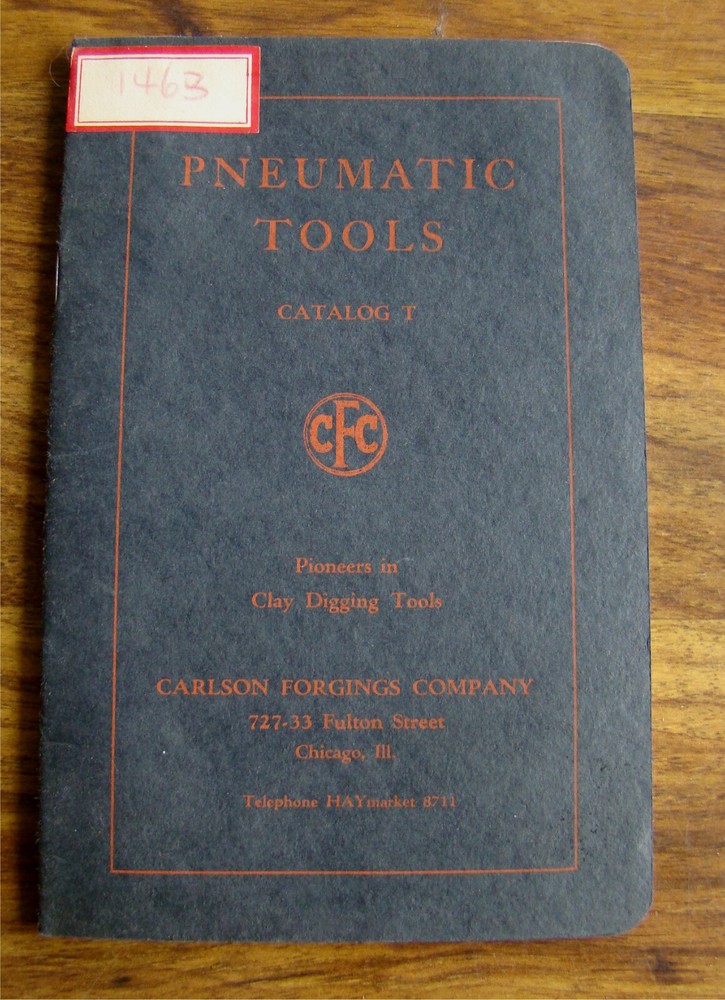 1929 Carlson Pneumatic Tools Catalog Jackhammer Bits air constructio old vintage