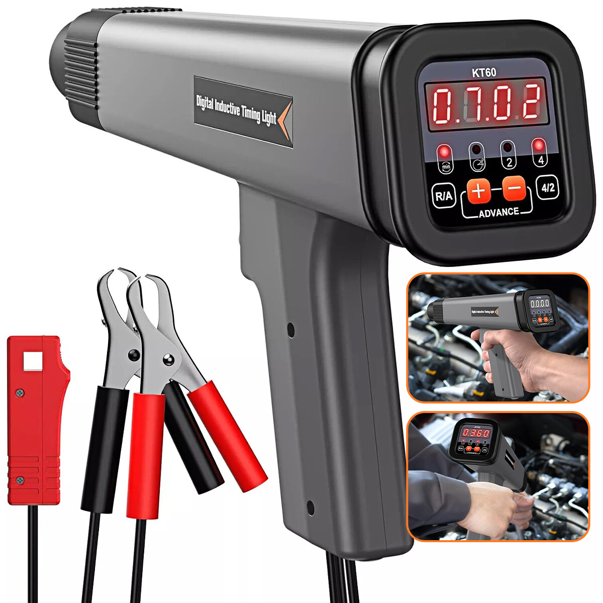 KT60 Engine Timing Light With Tachometer Timing Light Automotive 12v For Car