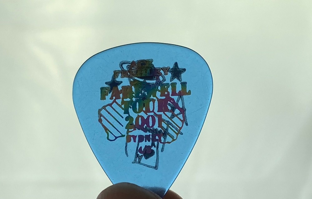 KISS vintage Guitar Pick ACE FREHLEY Farewell Concert Tour 2001 Sydney Australia