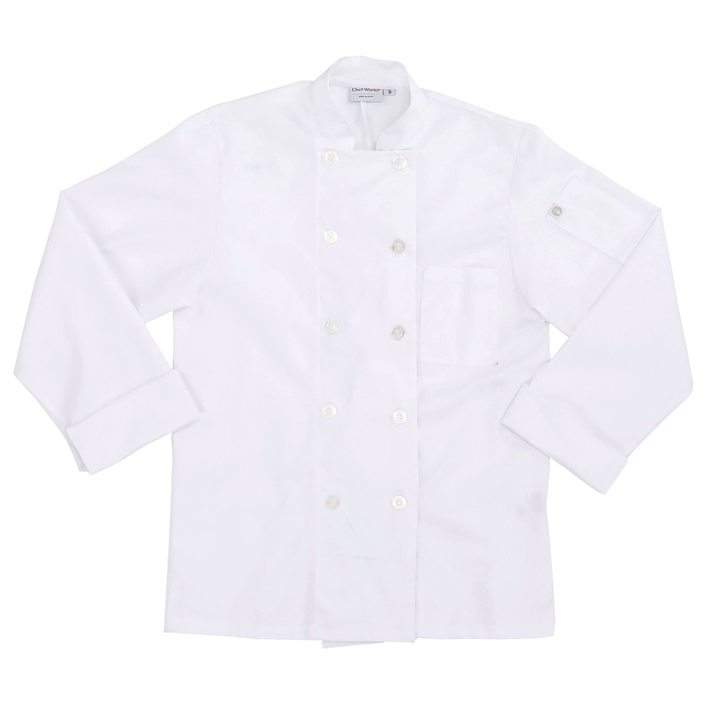 Men's Le Mans Chef Coat, White, Small