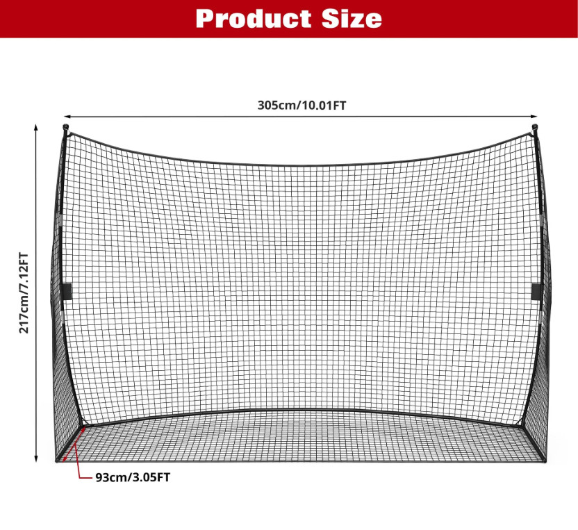 Large 10x7ft Golf Practice Hitting Net Indoor Personal Driving Range Training
