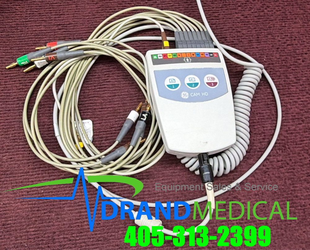 GE MAC 5500 System ECG/EKG Machine with module and barcode scanner