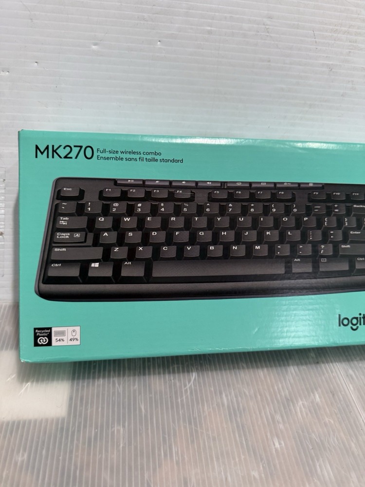 Logitech Wireless Keyboard and Mouse Combo MK270 New Sealed Box