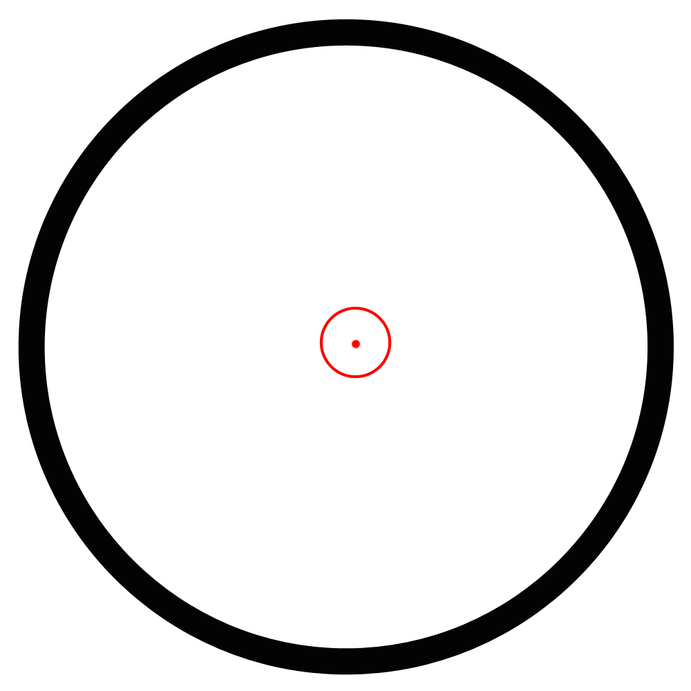 Phantom CQB Poly Reflex Red Dot Scope Sight RDA30 BLACK Picatinny Weaver Mount