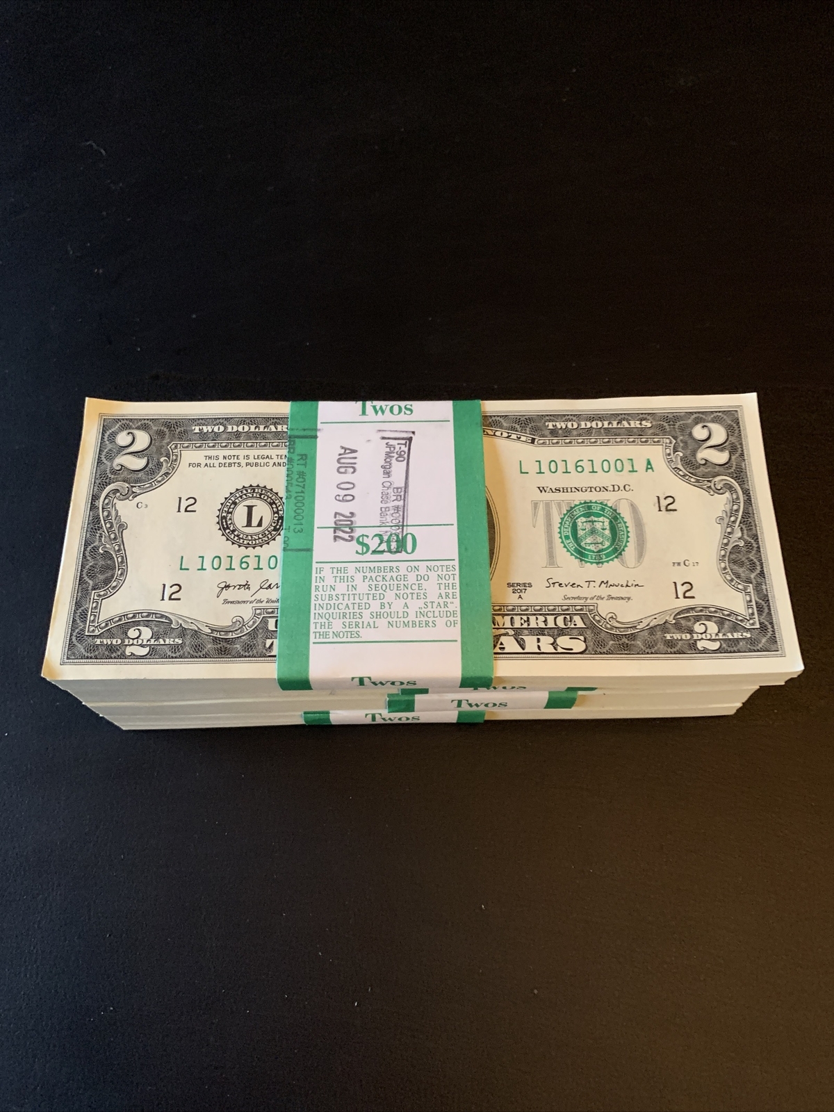 25 ($2 BILLS) TWO DOLLAR BILLS UNCIRCULATED SEQUENTIAL - Buy More Save More!!