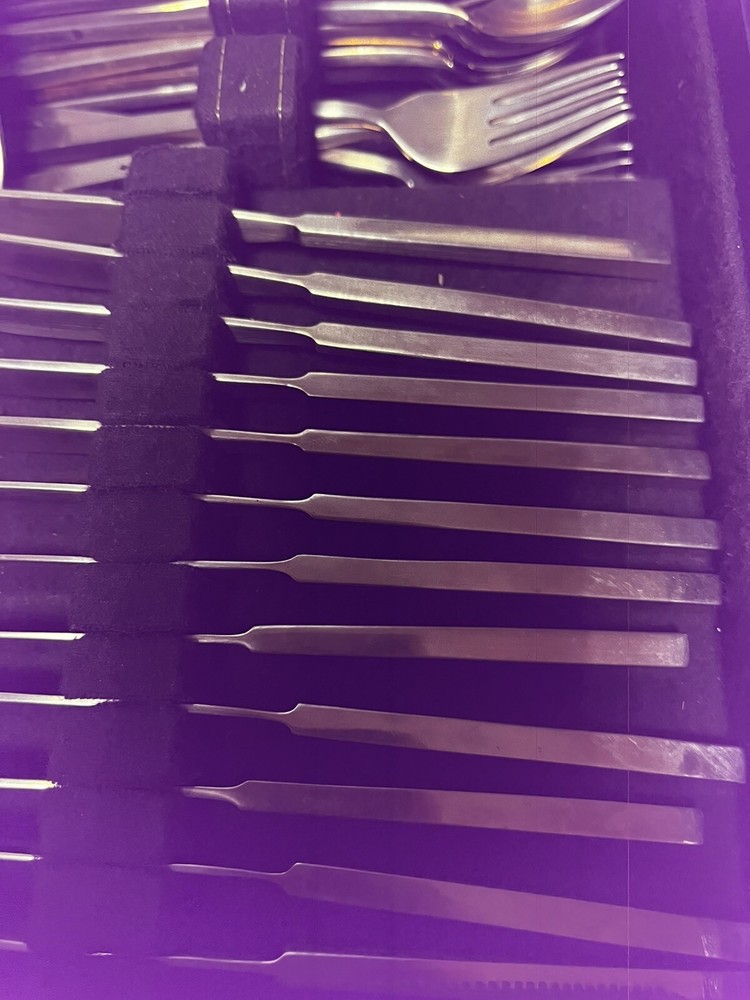 fancy brass or bronze flatware set, dutch