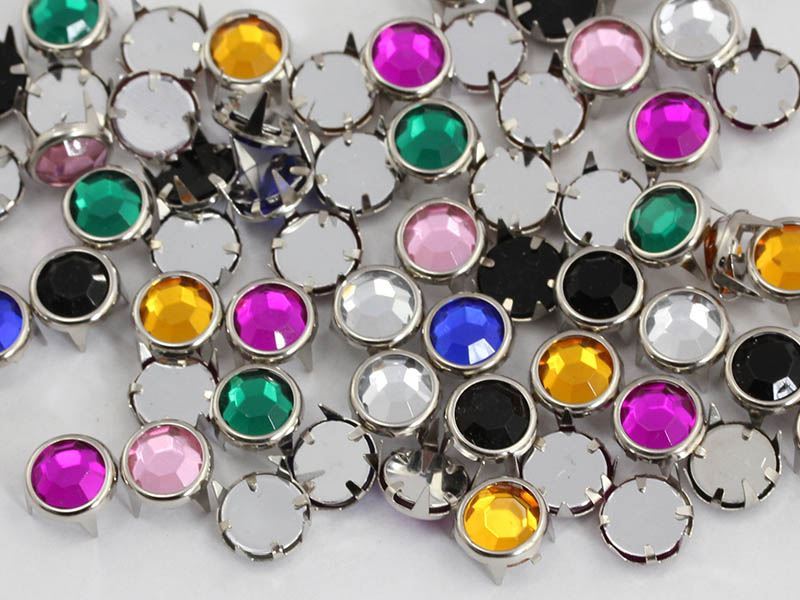 10mm Red Ruby CH17 Preset Rhinestones - 50 Pieces