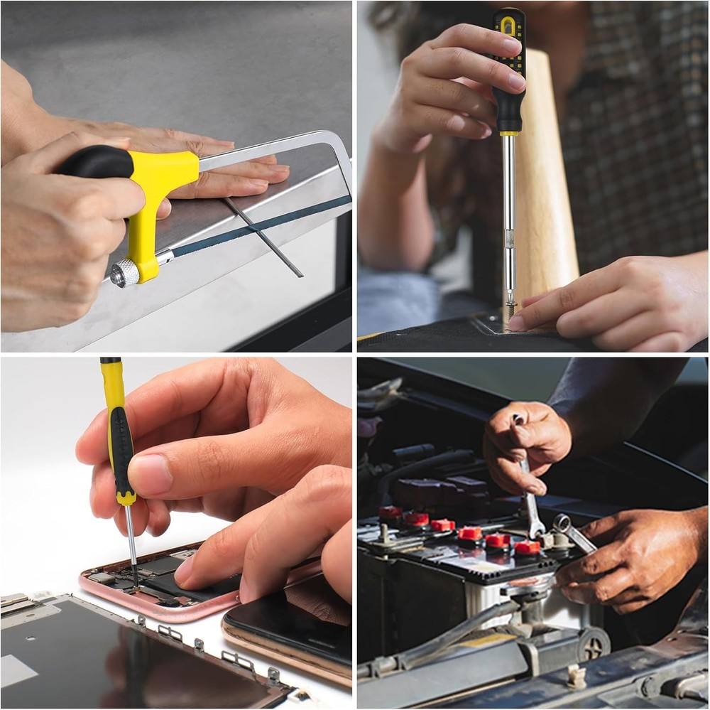 Professional 218 Piece Tool Box,Mechanic Tools Set with Screwdriver, Hex Sockets