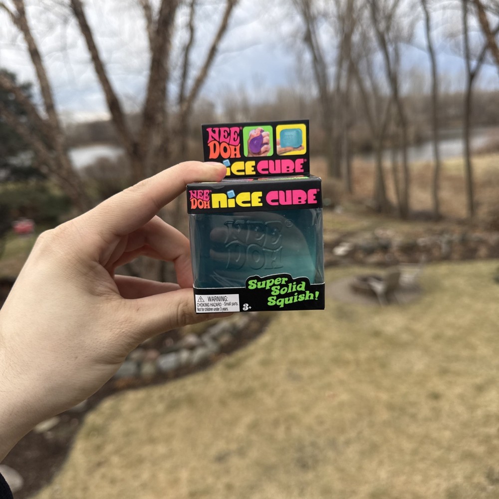 Nee Doh Nice Cube - Super Solid Squish! (Blue) VIRAL