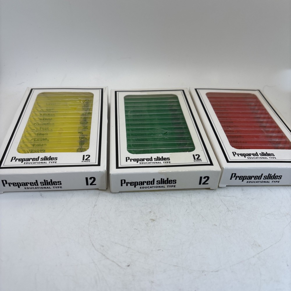 36 Prepared Plastic Microscope Slides with Specimens for Kids Microscope Sample