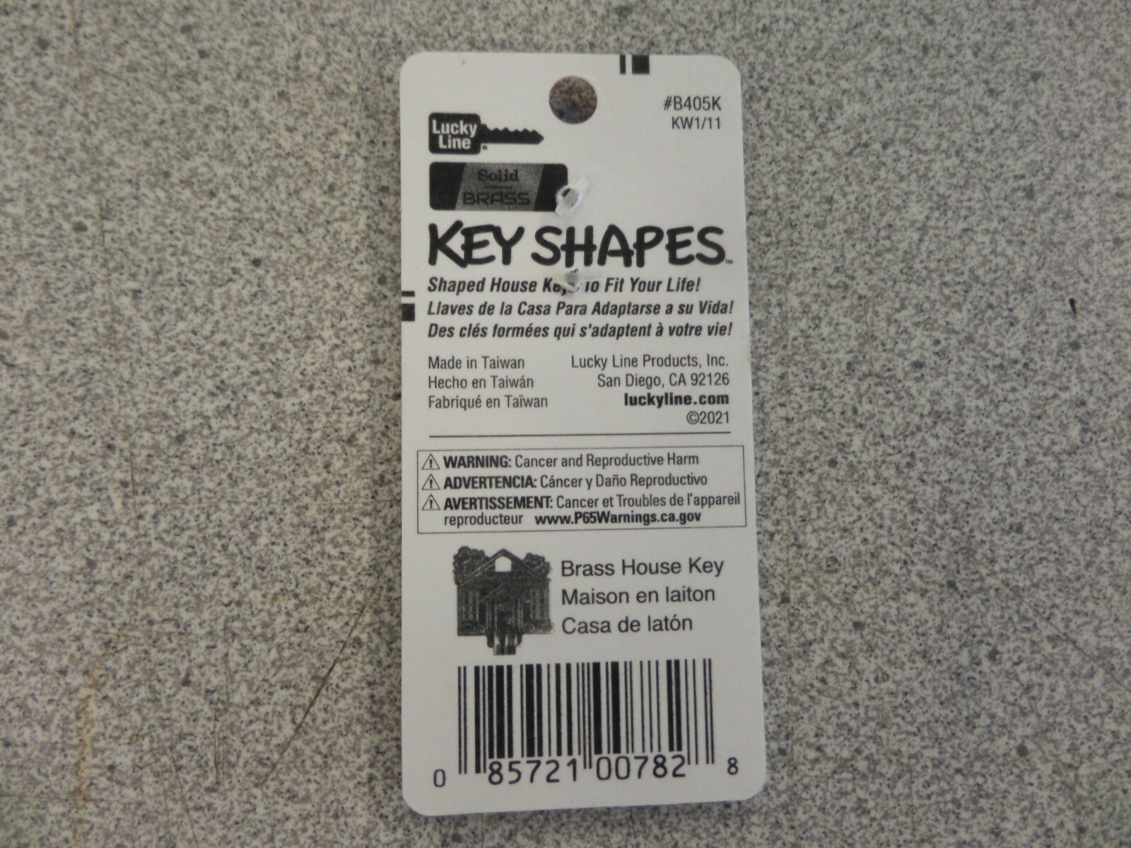 LUCKY LINE B405K BRASS HOUSE KWIKSET KW1 KEYWAY KEY SHAPES