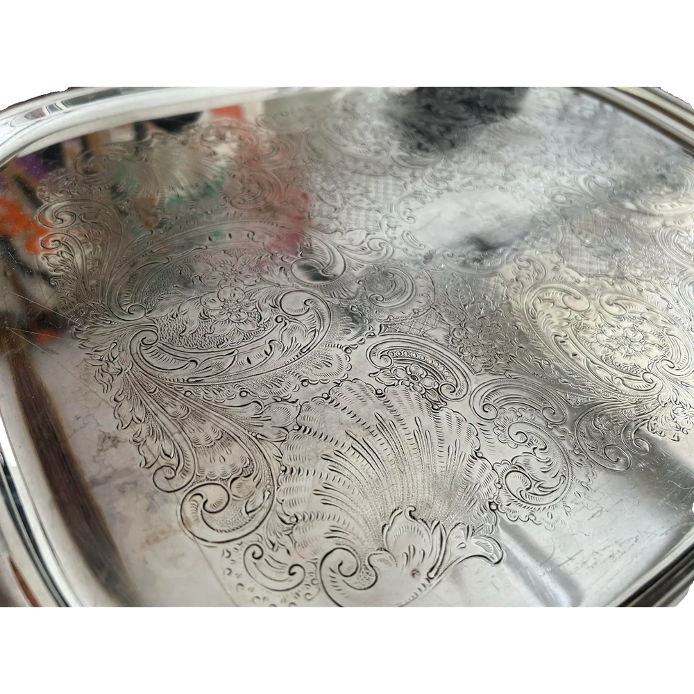 Marked K&K Silver Plate Serving Tray