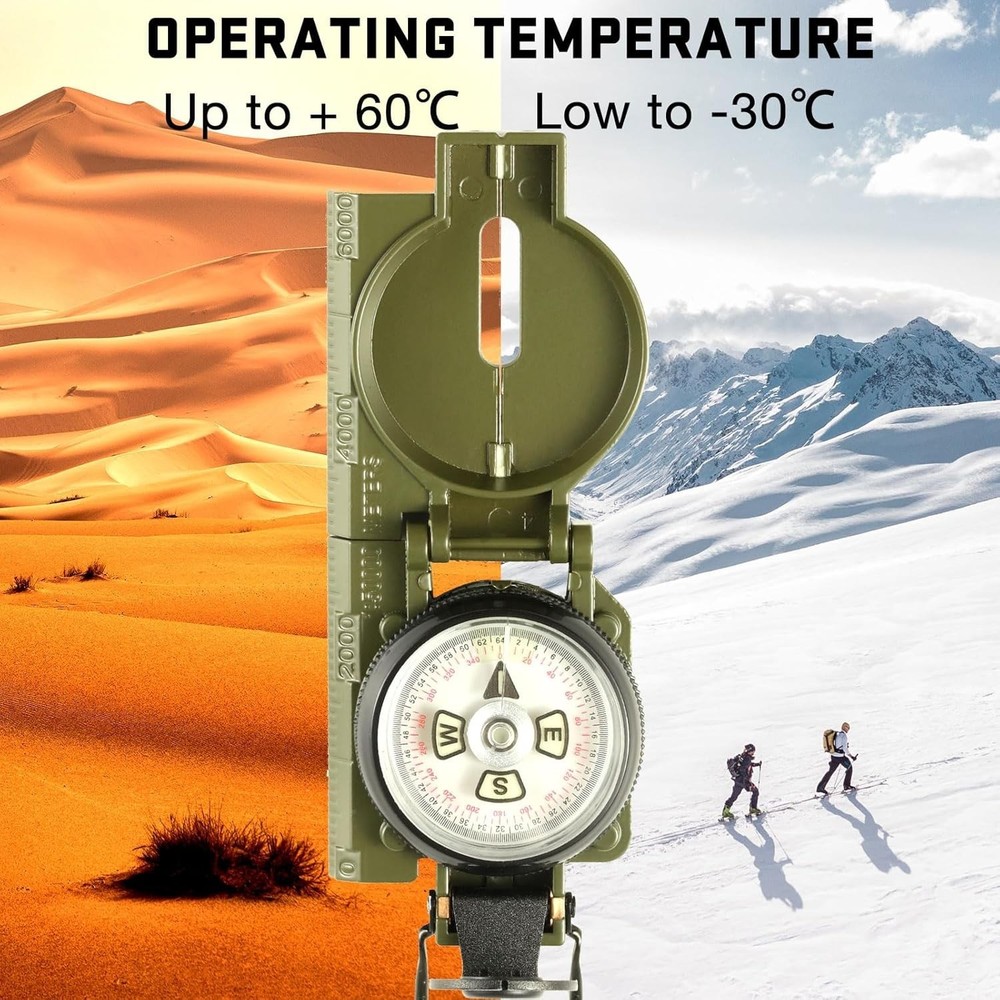 Multifunctional Military Sighting Navigation Compass with Inclinometer | Impa...