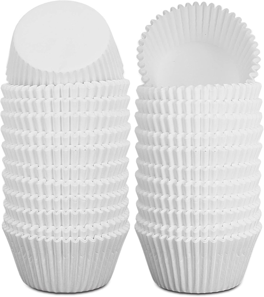 White Cupcake Liners Standard Size Baking Cups  Greaseproof