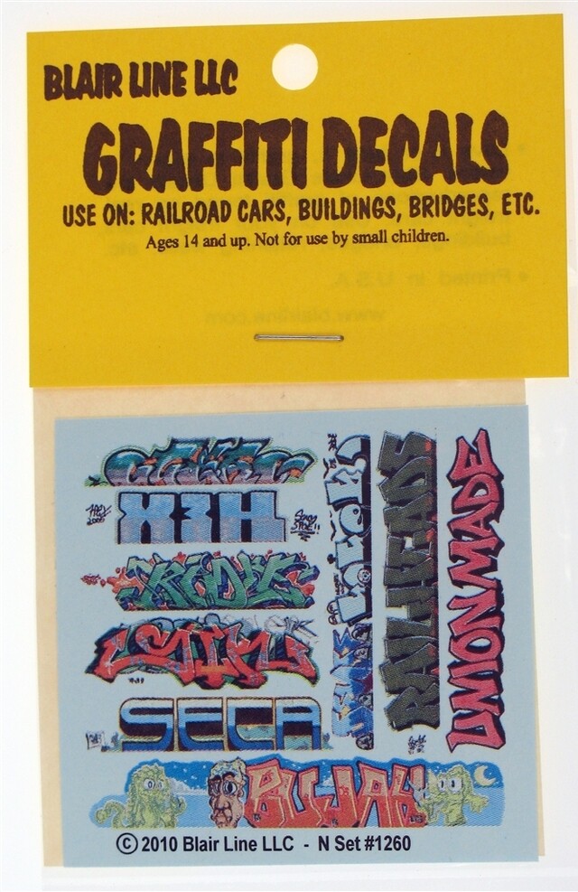 Blair Line N Graffiti Decals Mega Set #11 ~ 1260