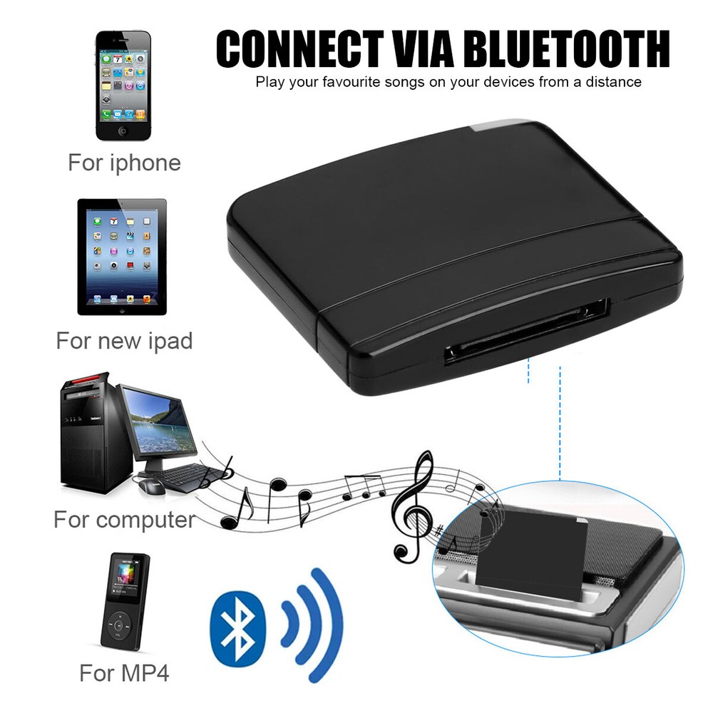 Bluetooth Wireless Music Audio Receiver for iPhone iPad/iPod Galaxy 30Pin Dock