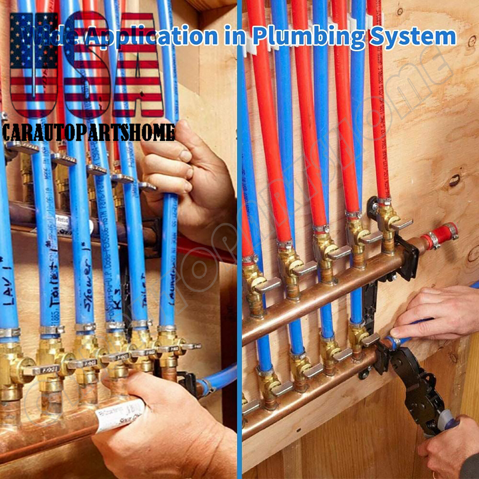 50Pcs 1/2" PEX Stainless Steel Ear Clamp Cinch Rings Crimp Pinch Fitting