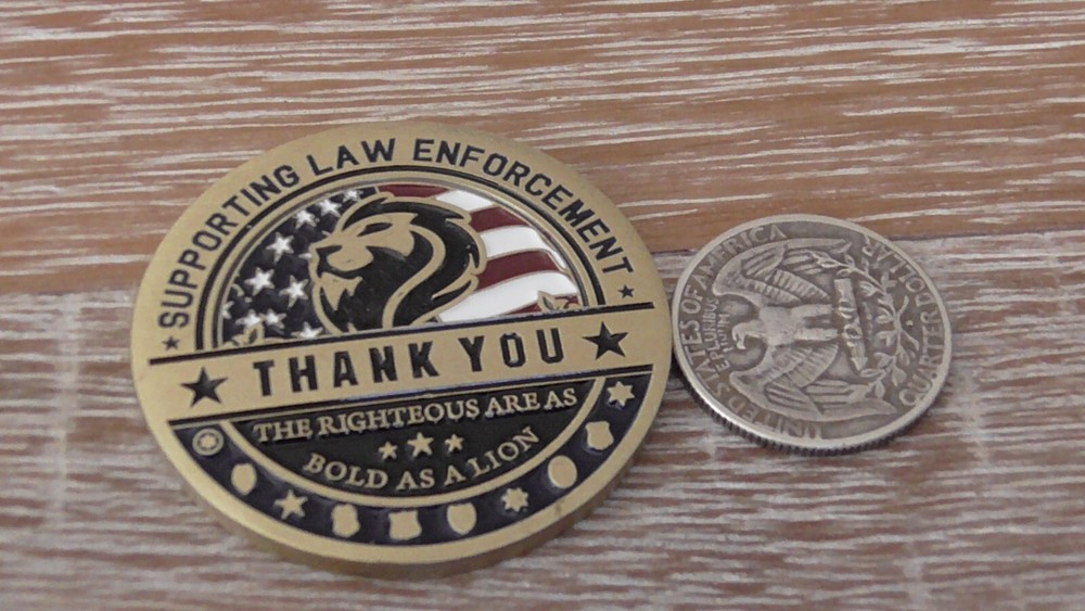 CopQuest Supporting Law Enforcement 25 Years Challenge Coin #C198