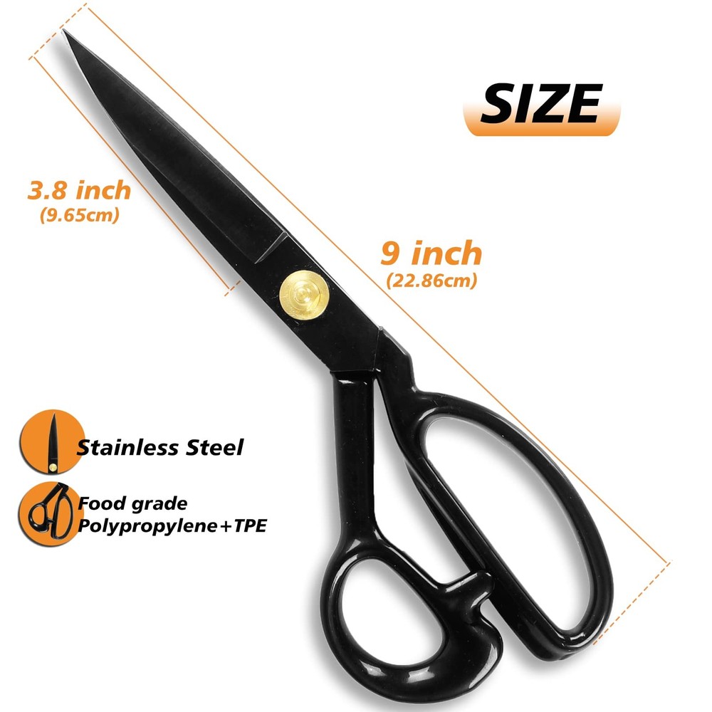 Fabric Scissors Professional 9 inch Sewing Scissors Tailor Sewing Shears Head...