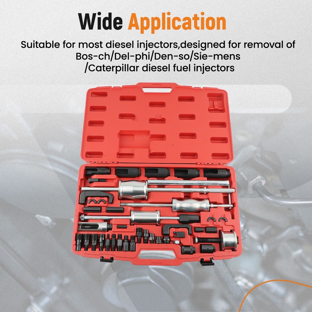 Auto Truck Diesel Injector Extractor Slide Hammer Puller Full Tools Set