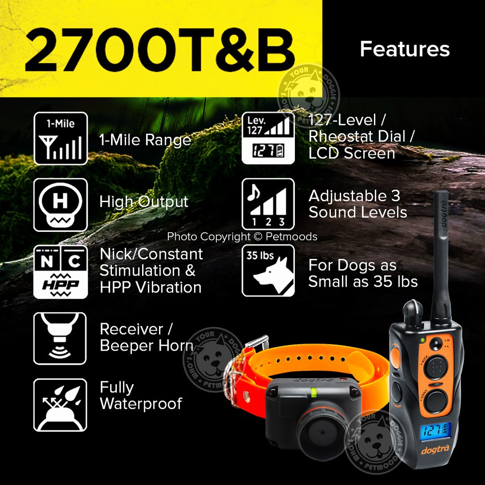 Dogtra 2700T&B Remote Dog Training & Beeper Collar System Hunting Train / Beep