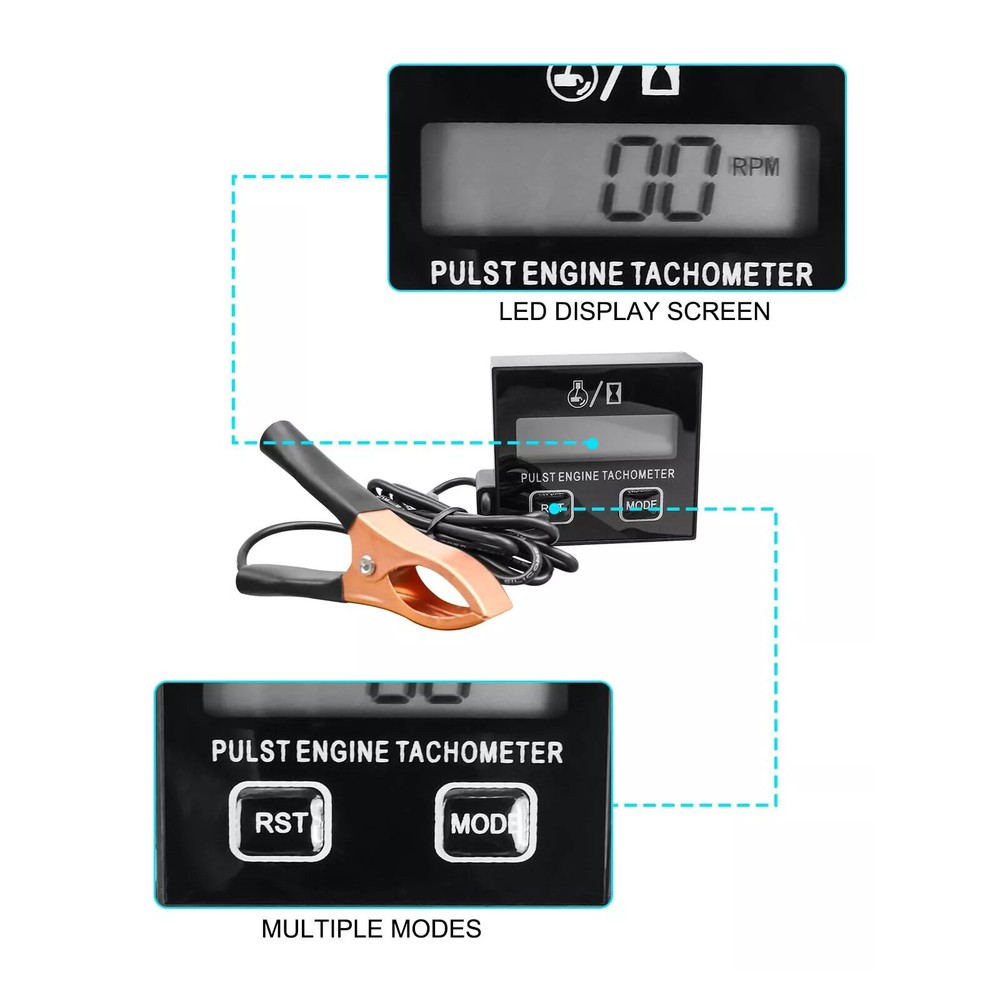 Small Digital Tachometer Digital Engine Tachometer Inductive Tachometer Digit