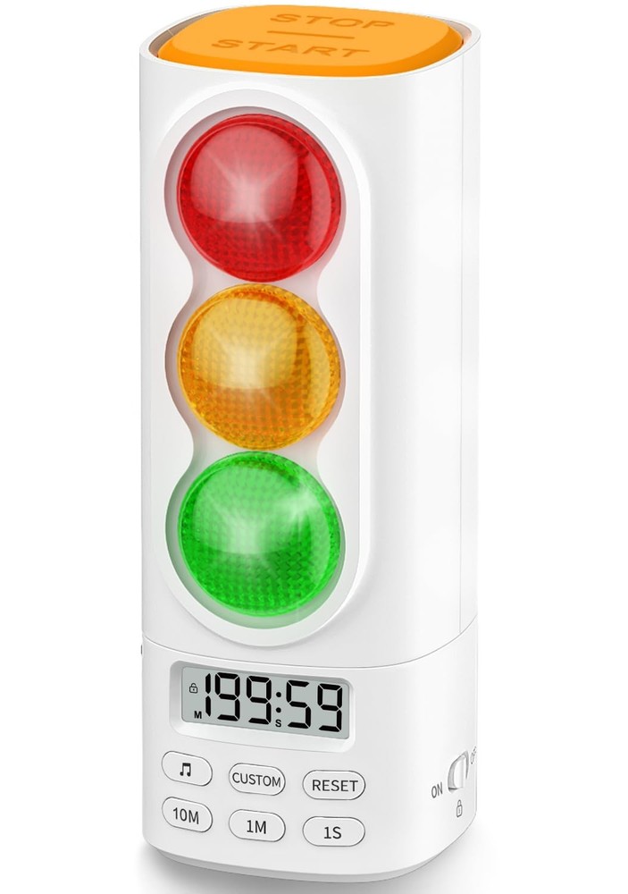 Traffic Light Visual Timer&ADHD Tool for Adults Display Volume Adjustment, wi...