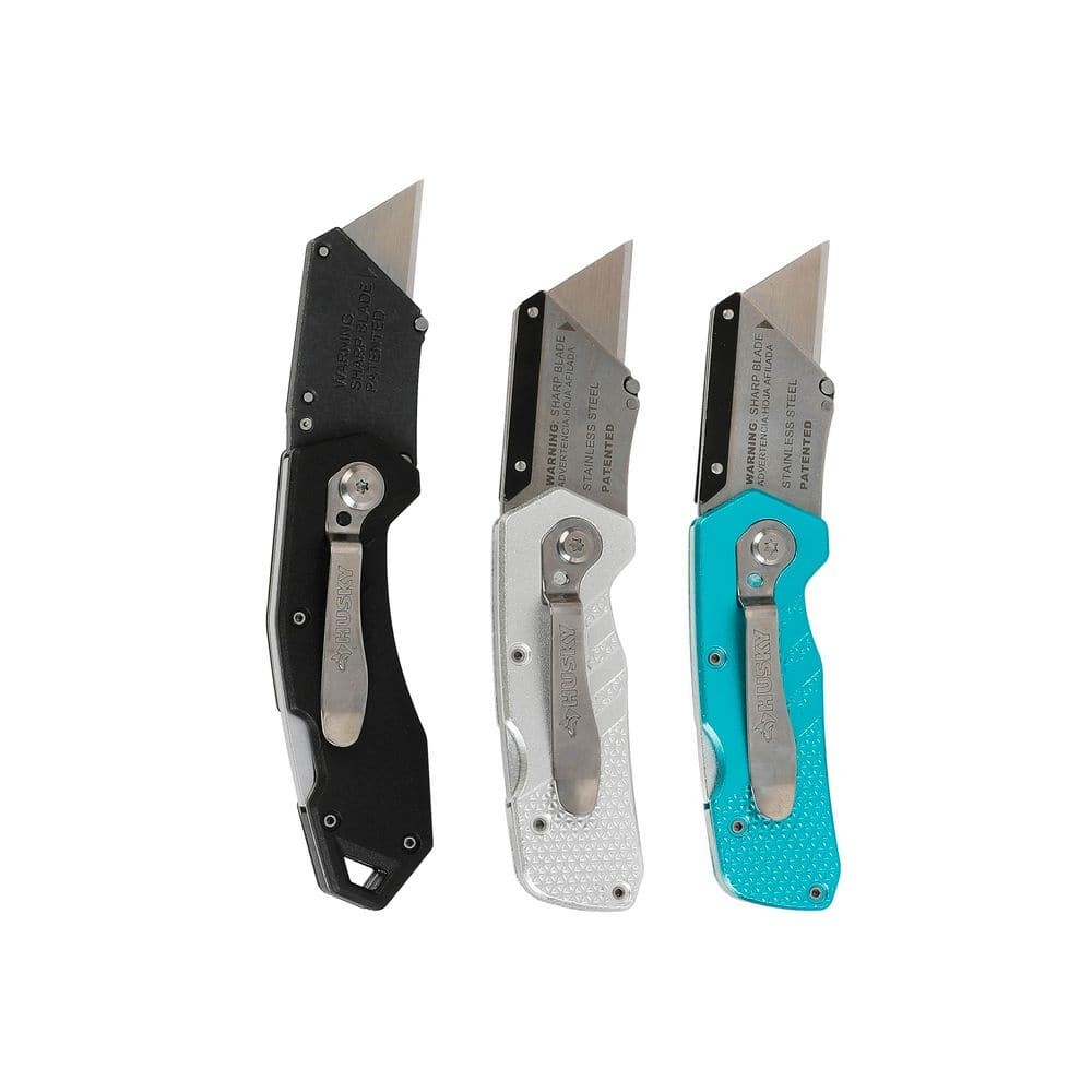 Husky Husky 3pk Lock Back Utility Knife Set