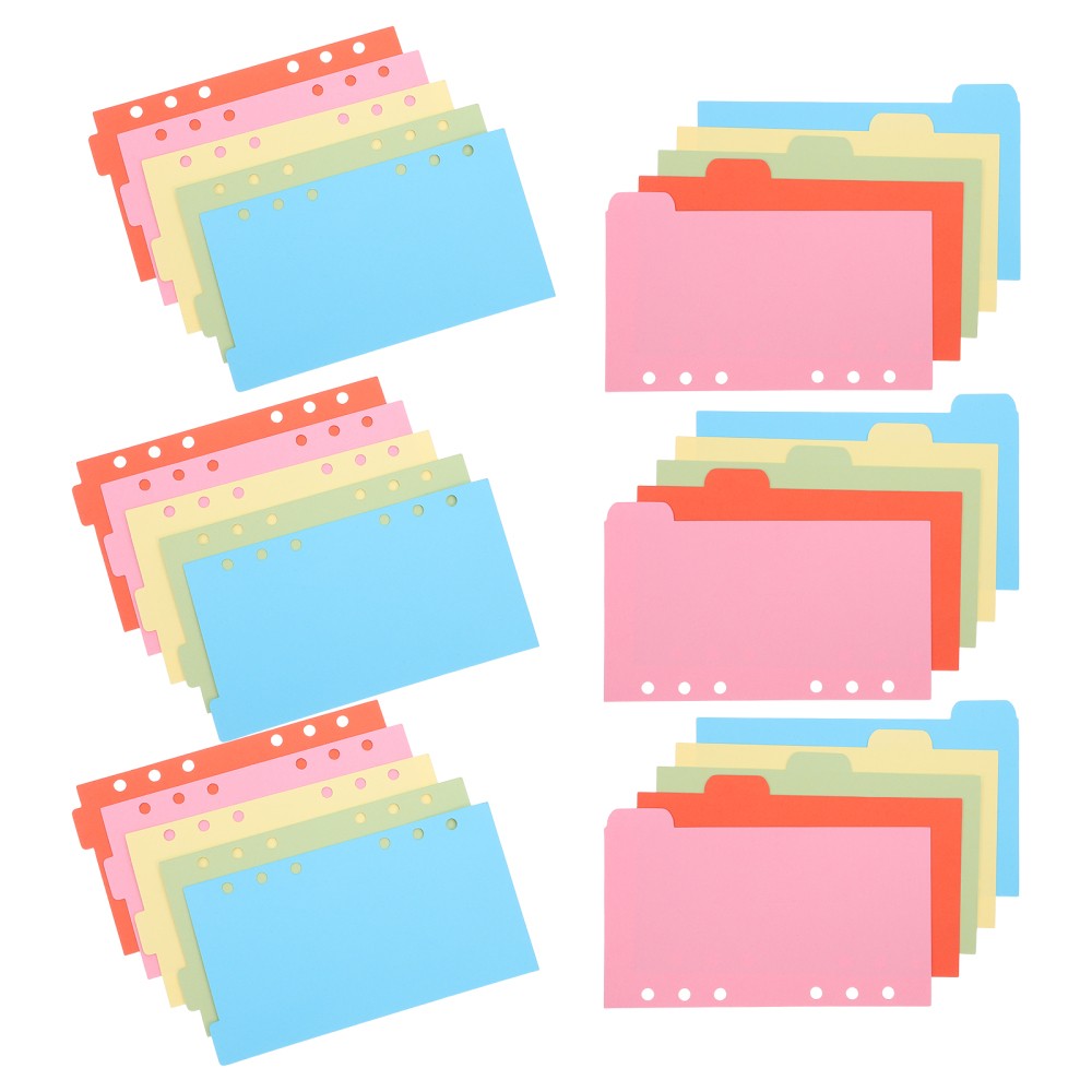 6 Set Binder Partition Index Divider Page Folder Section Dividers