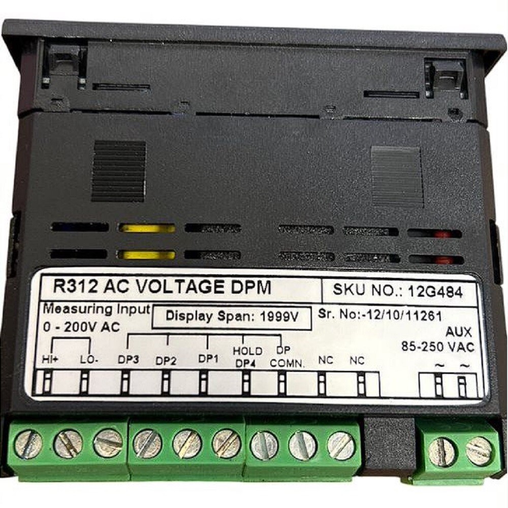 Value Collection 12G484 1999 Display Span 200V LCD Digital Panel Meter -