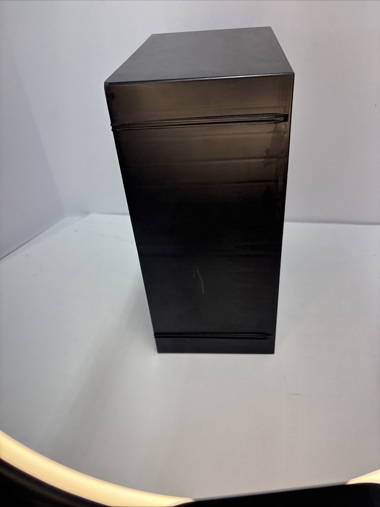 case logic black plastic dvd rack , stores 14 dvd,s