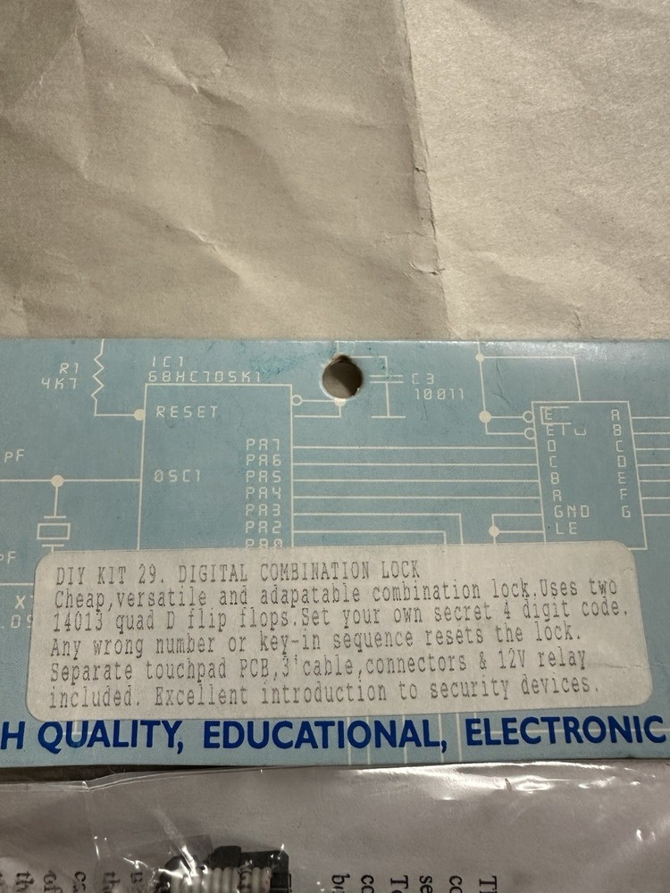 NEW DIY KIT 29. Digital Combination Lock