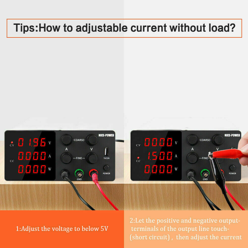Regulated DC Laboratory Power Supply Adjustable Lab 30V 10A Voltage Regulator