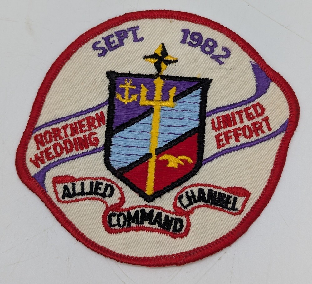 1982 Allied Command Channel Northern Wedding Patch US Navy NATO
