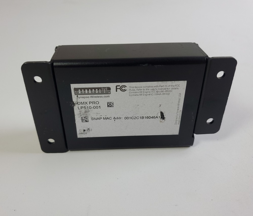 Synapse-Wireless DMX-PRO LP510-001 Snap Receiver Transceiver Transmitter