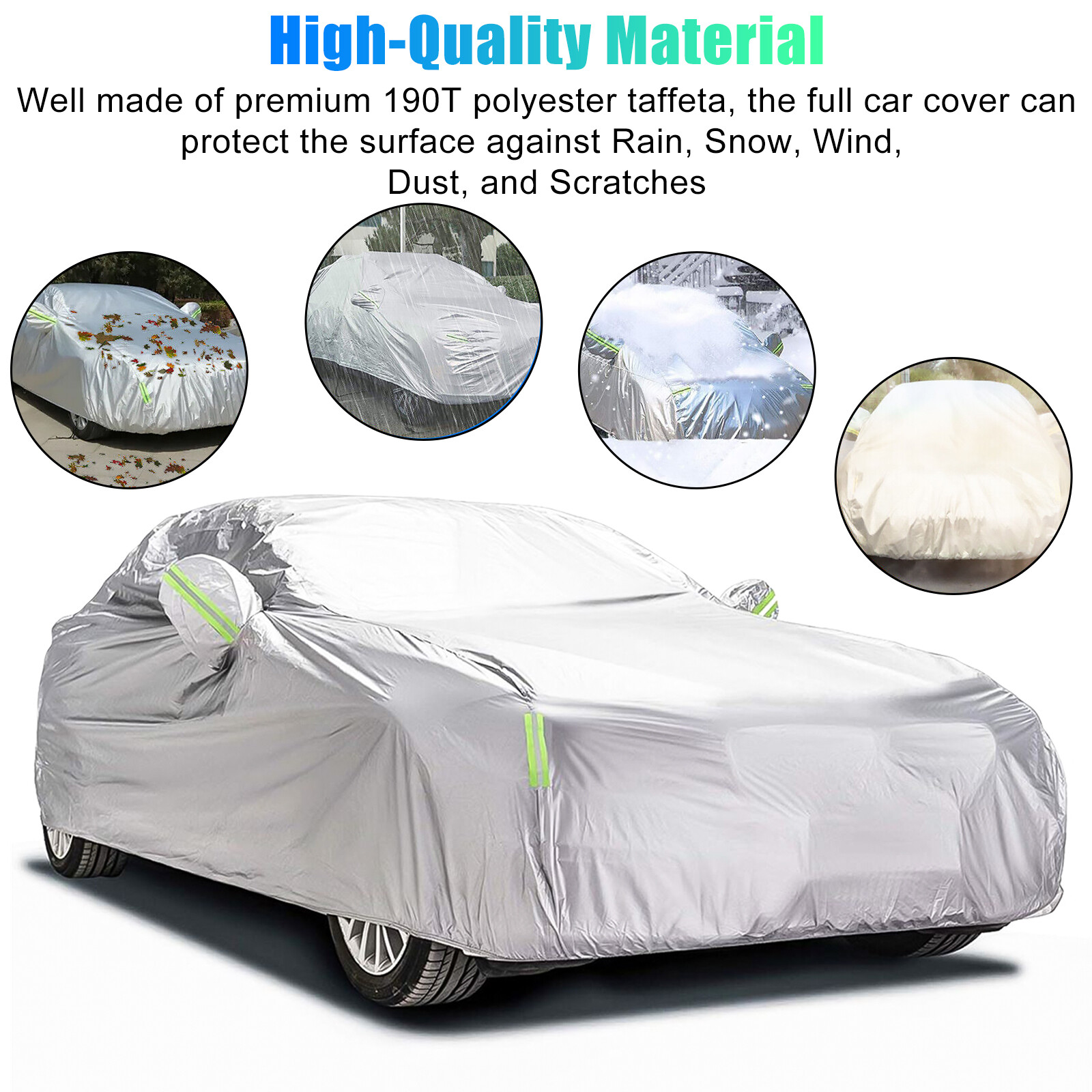 XL Full SUV Car Cover Waterproof Outdoor Sun Dust Scratch Rain Snow Breathable