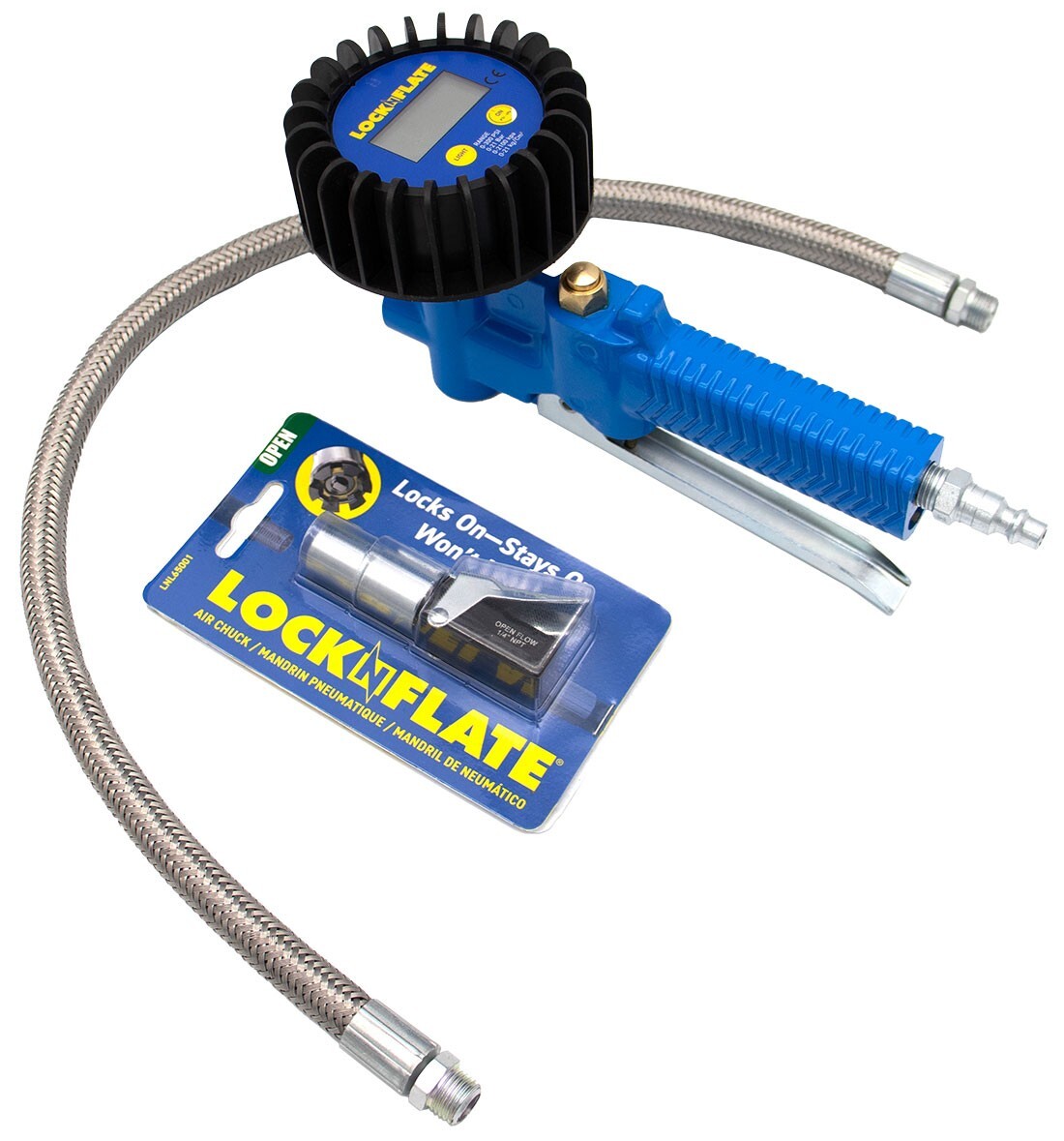 Tire Inflator/Deflator with Digital Gauge - Includes the LockNFlate® Air Chuck