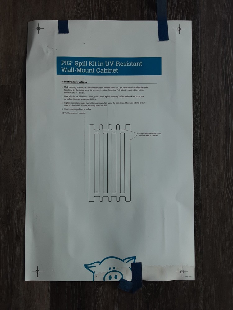 PIG Spill Kit Clean Up Wall Mount Organizer