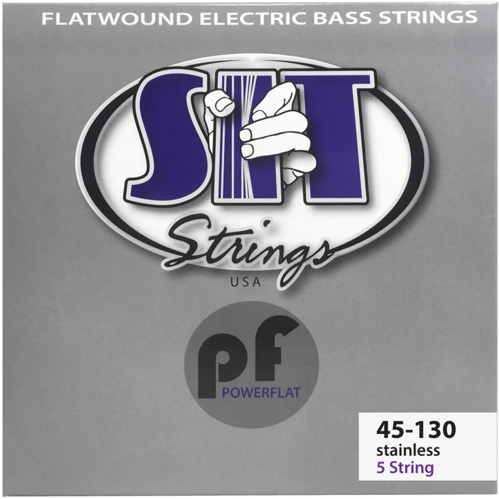 SIT Strings PF545130L Light 5-String Power Flat Flatwound Bass Strings