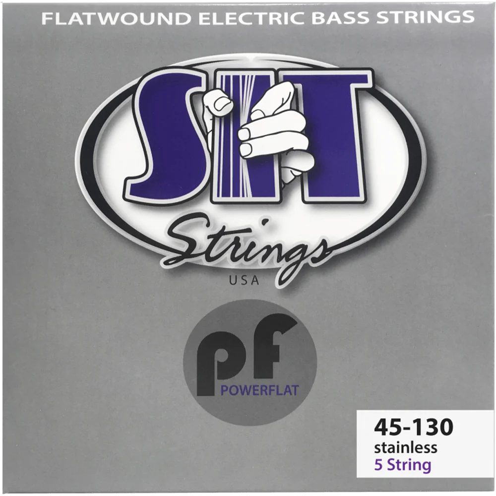 SIT Strings PF545130L Light 5-String Power Flat Flatwound Bass Strings