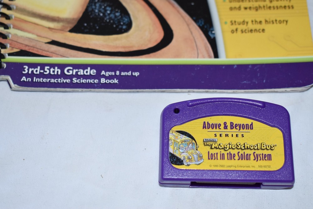 QUANTUM LEAP PAD Electronic Learning System MAGIC SCHOOL BUS + GEOGRAPHY + CARTS
