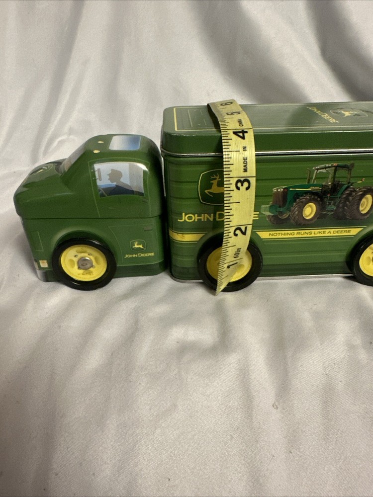 John Deere Tin Box Truck Shaped Container GREAT GRAPHICS