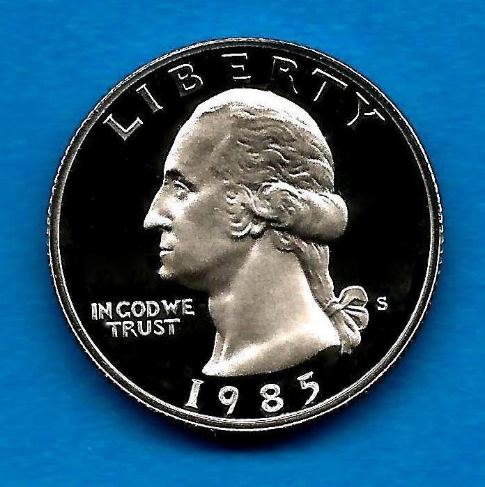 1985 S CLAD PROOF Washington Quarters -Gem Proof