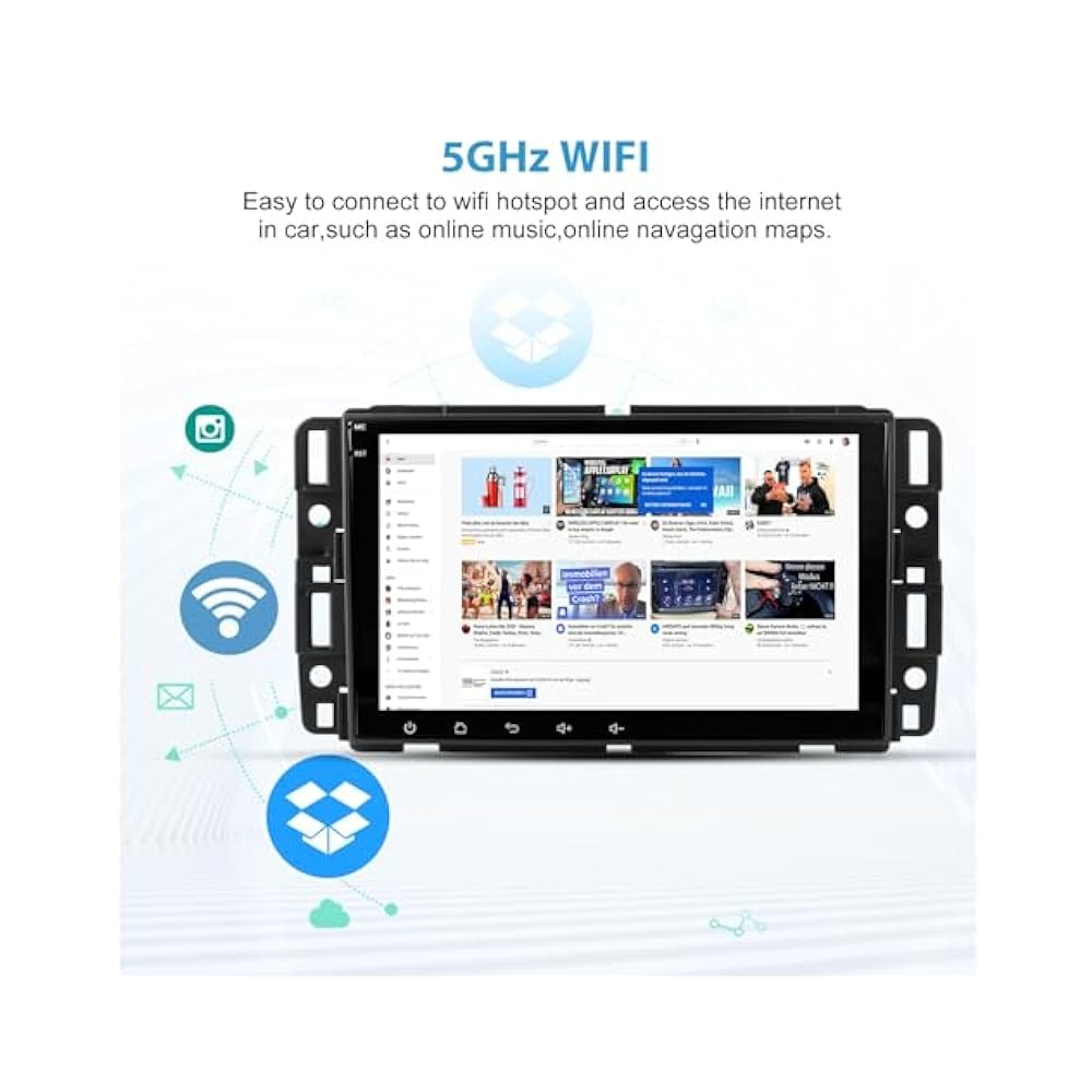 For 8,inch Touch Screen Car Stereo, Wireless CarPlay & Android Auto, Android