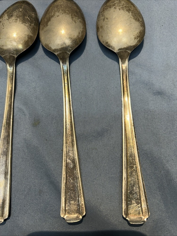 4 Vintage WB Silver Plated Tablespoons