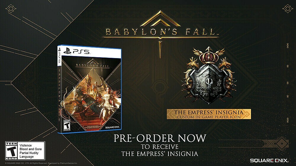 PS4 | PS5 Babylon's Fall Preorder Bonus Code - The Empress' Insignia DLC,NO GAME